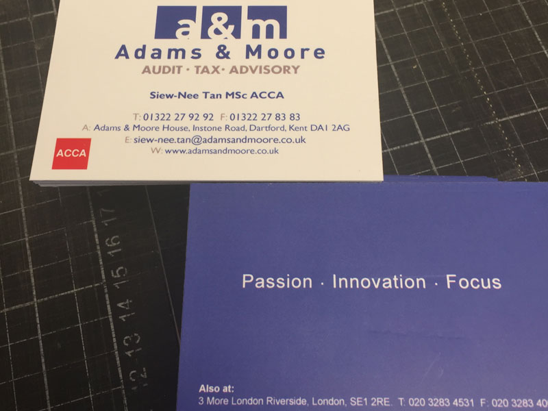 Examples of FV Repro business cards 
