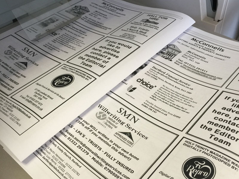 Range of newsletters printed by FV Repro