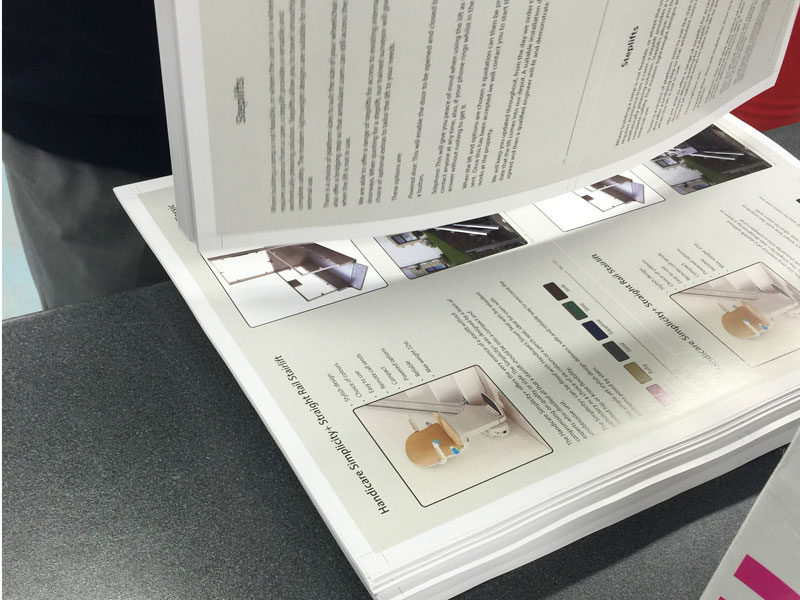 A range of digital printed brochures